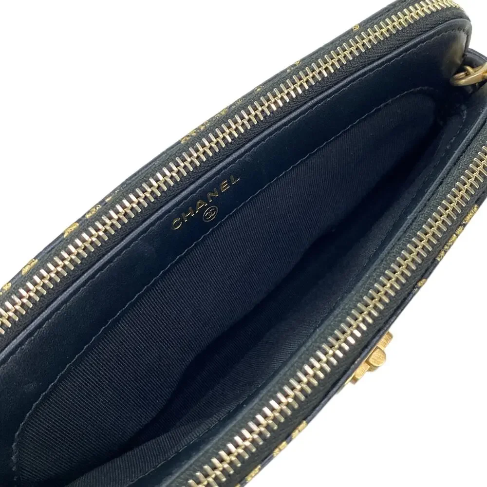 Chanel 2.55 Other Style Wallet A70953 Black Gold